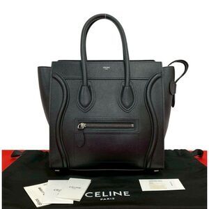 Celine Luggage Micro Leather Handbag